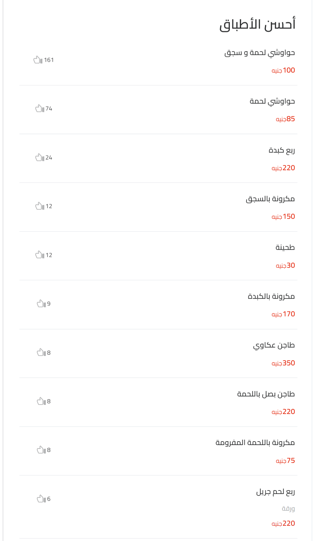 أحسن الأطباق منيو حواوشى الربيع الأصلى