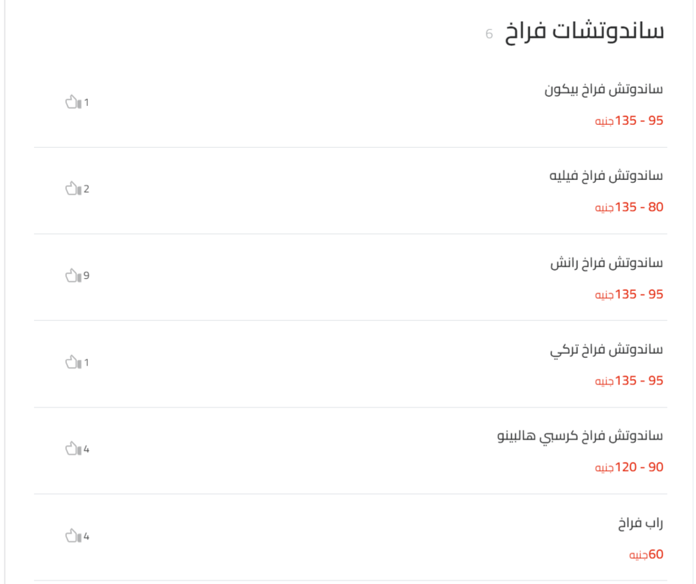 ساندوتشات فراخ منيو رضوان فرايد تشيكن