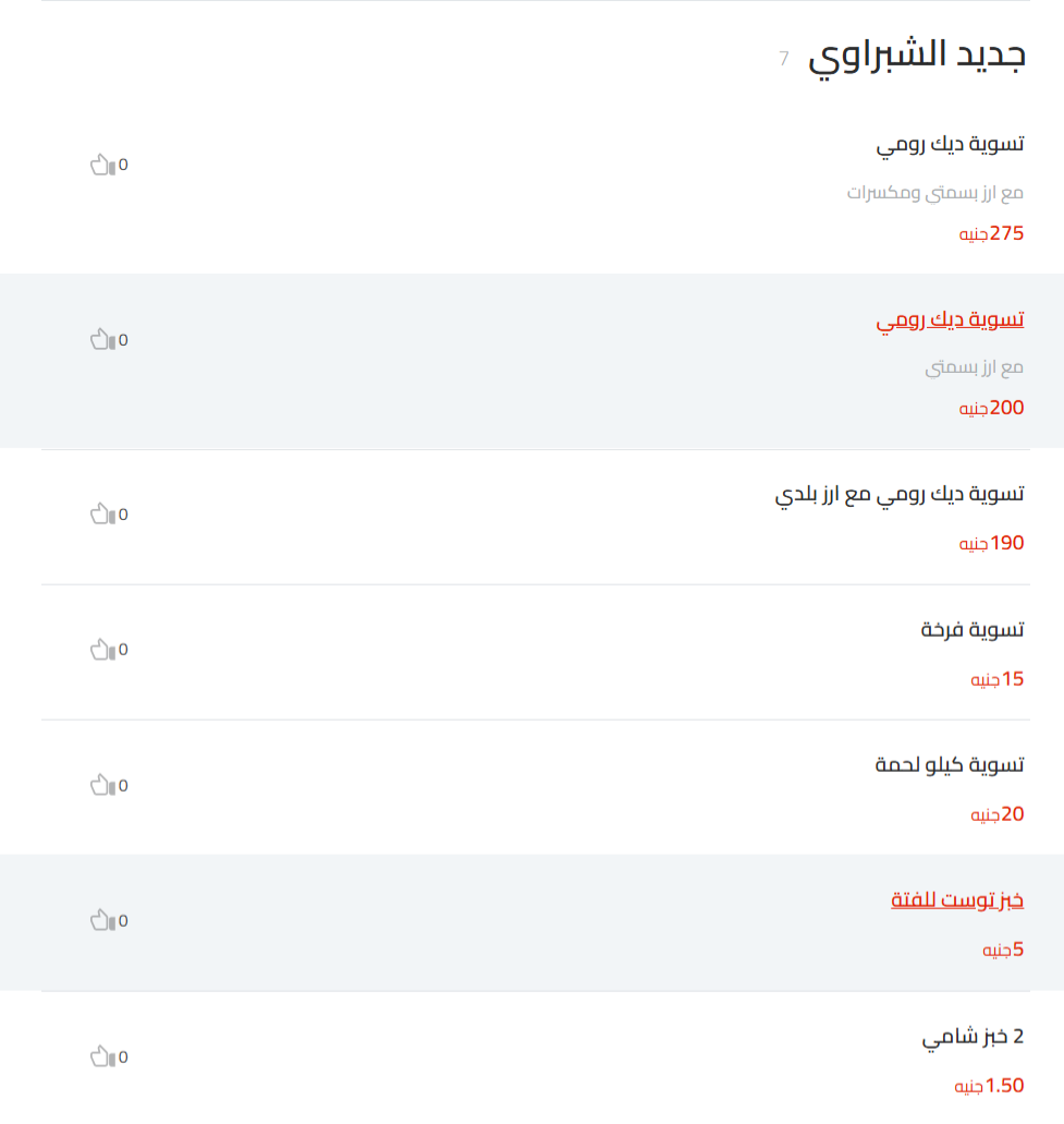 جديد الشبراوي منيو الشبراوي الفاروقية